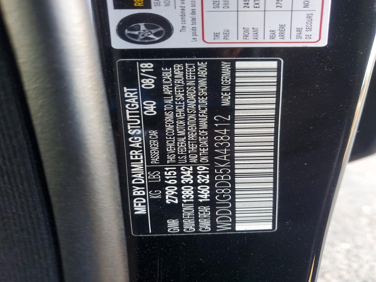 2019 MERCEDES-BENZ S 560 photo 12