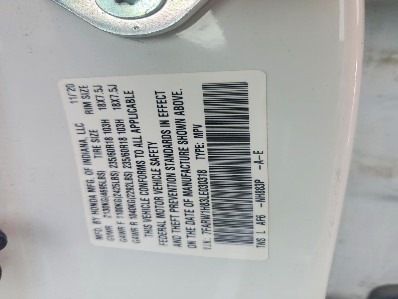 2020 HONDA CR-V EXL photo 25