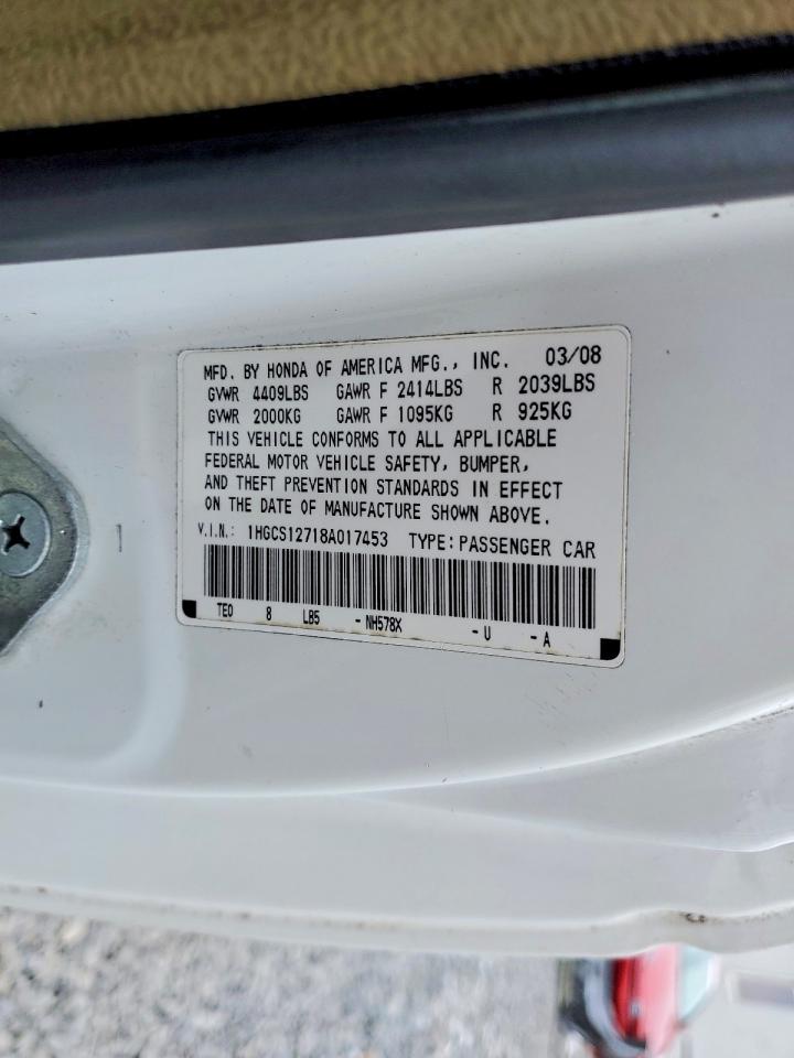 2008 HONDA ACCORD EX photo 34