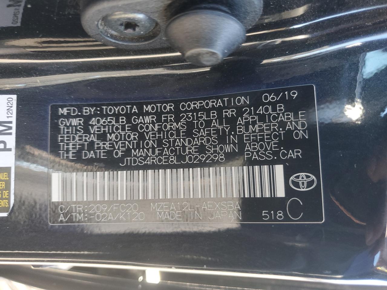 2020 TOYOTA COROLLA SE photo 13