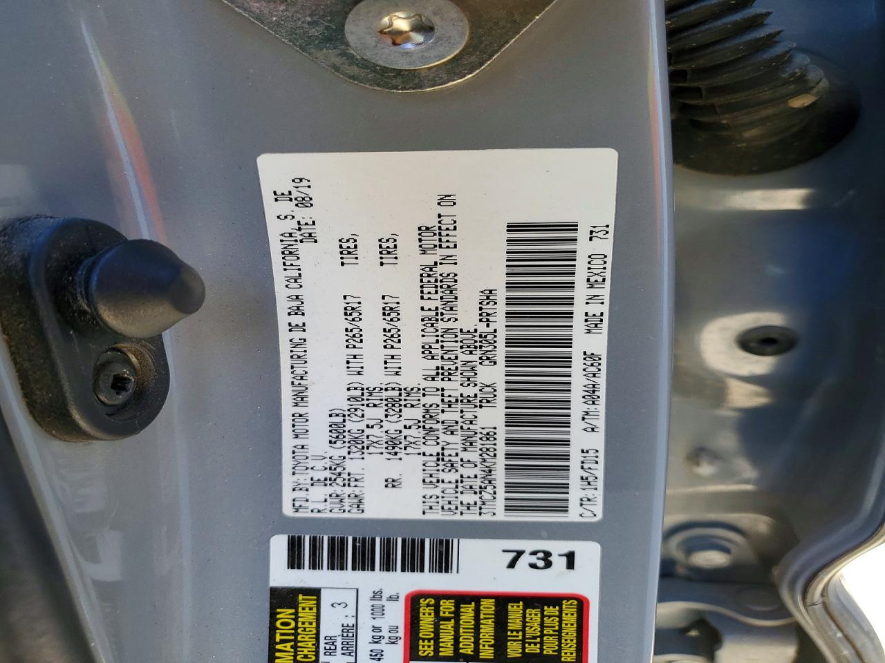 2019 TOYOTA TACOMA DOUBLE CAB photo 12