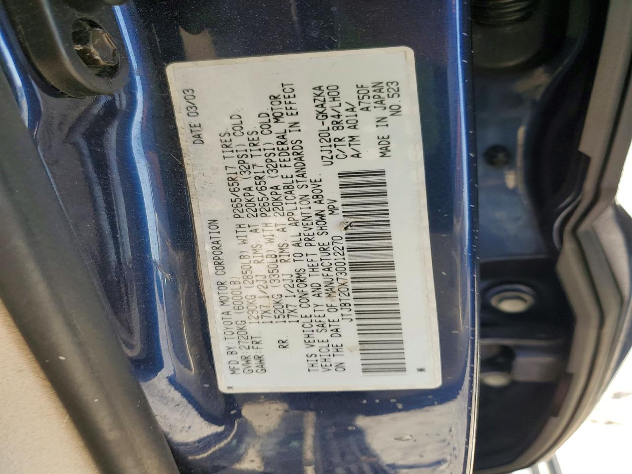 2003 LEXUS GX 470 photo 25