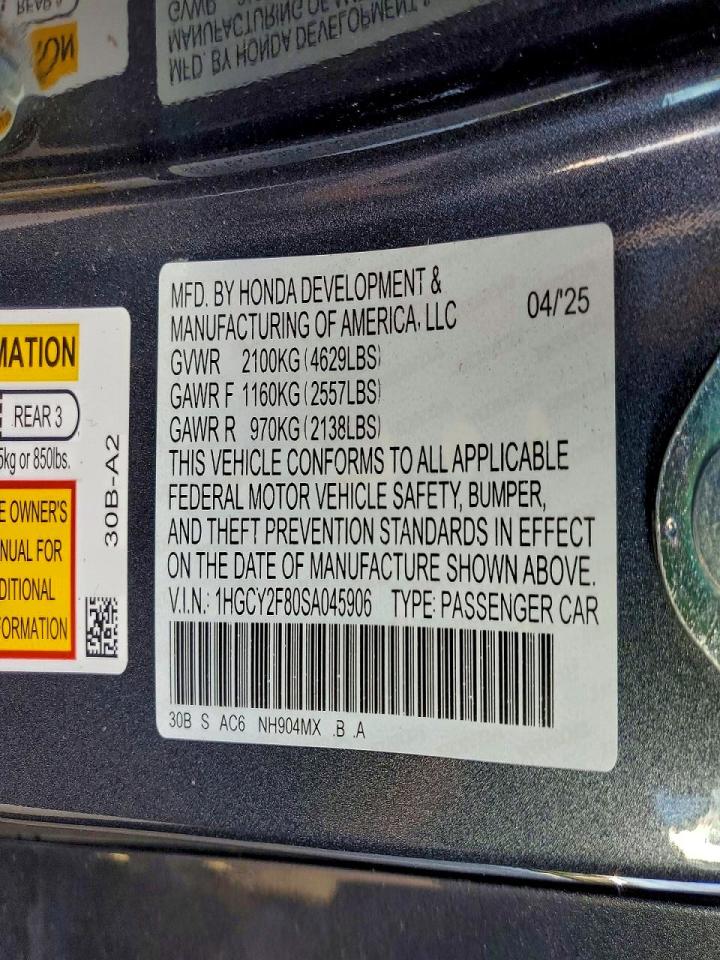2025 HONDA ACCORD TOURING HYBRID photo 12