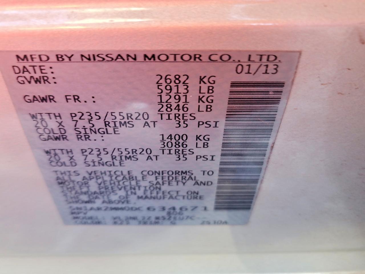 2013 NISSAN PATHFINDER S photo 23