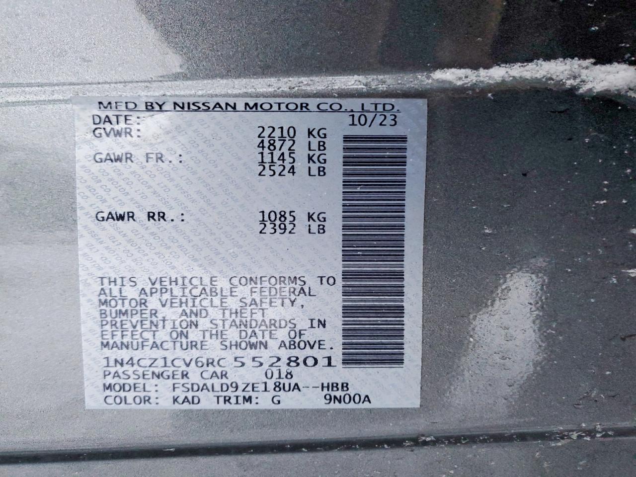2024 NISSAN LEAF photo 12