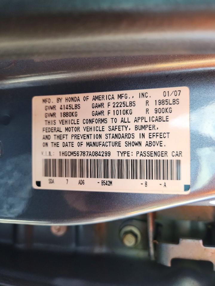 2007 HONDA ACCORD EX photo 12