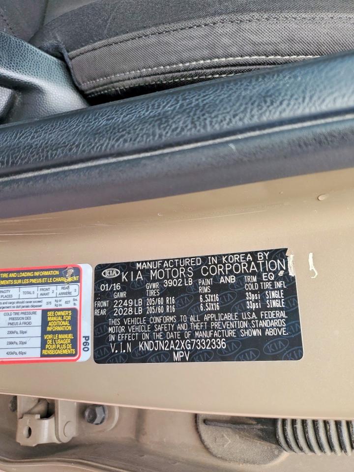 2016 KIA SOUL BASE photo 12