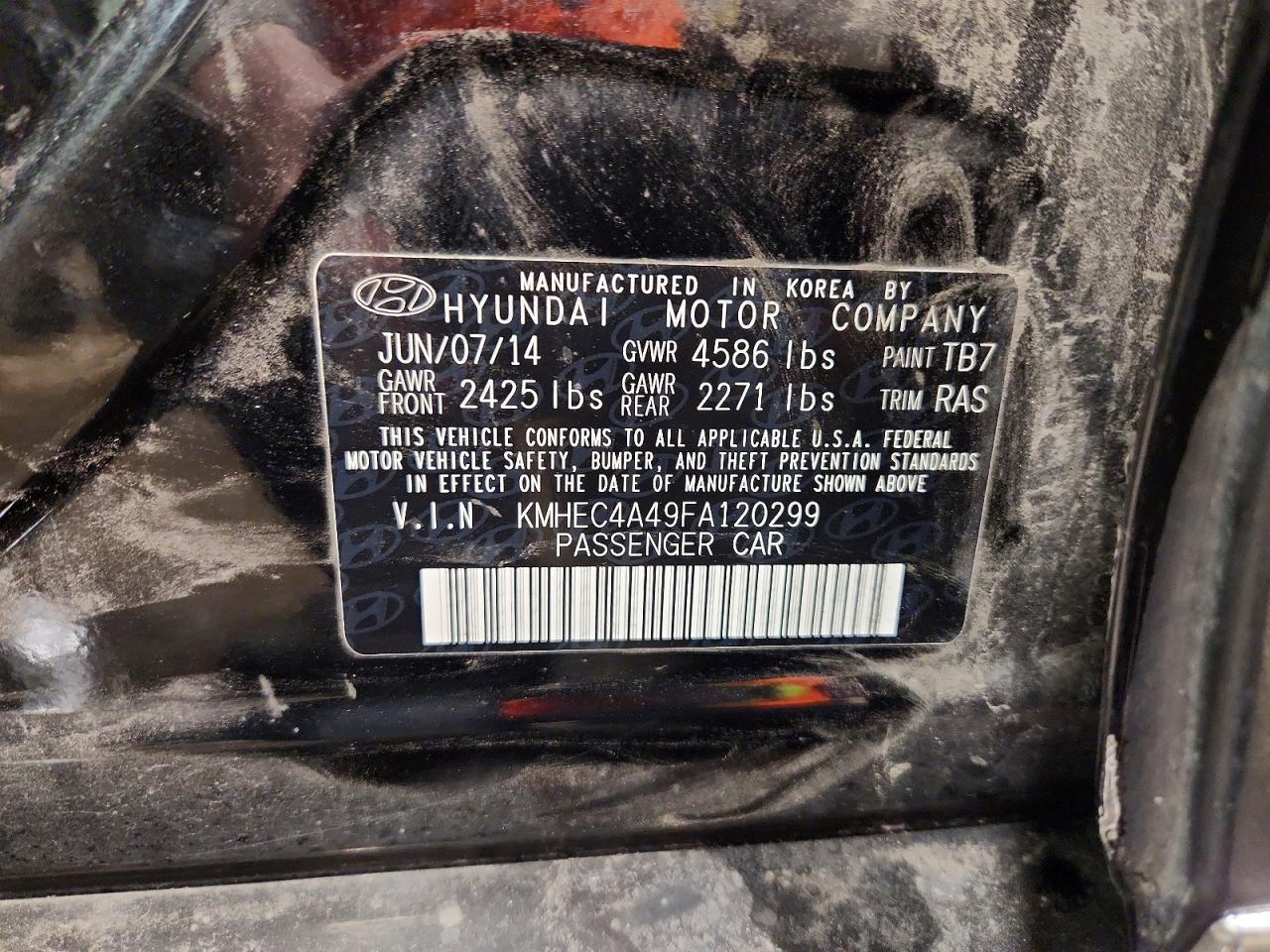 2015 HYUNDAI SONATA HYBRID photo 12
