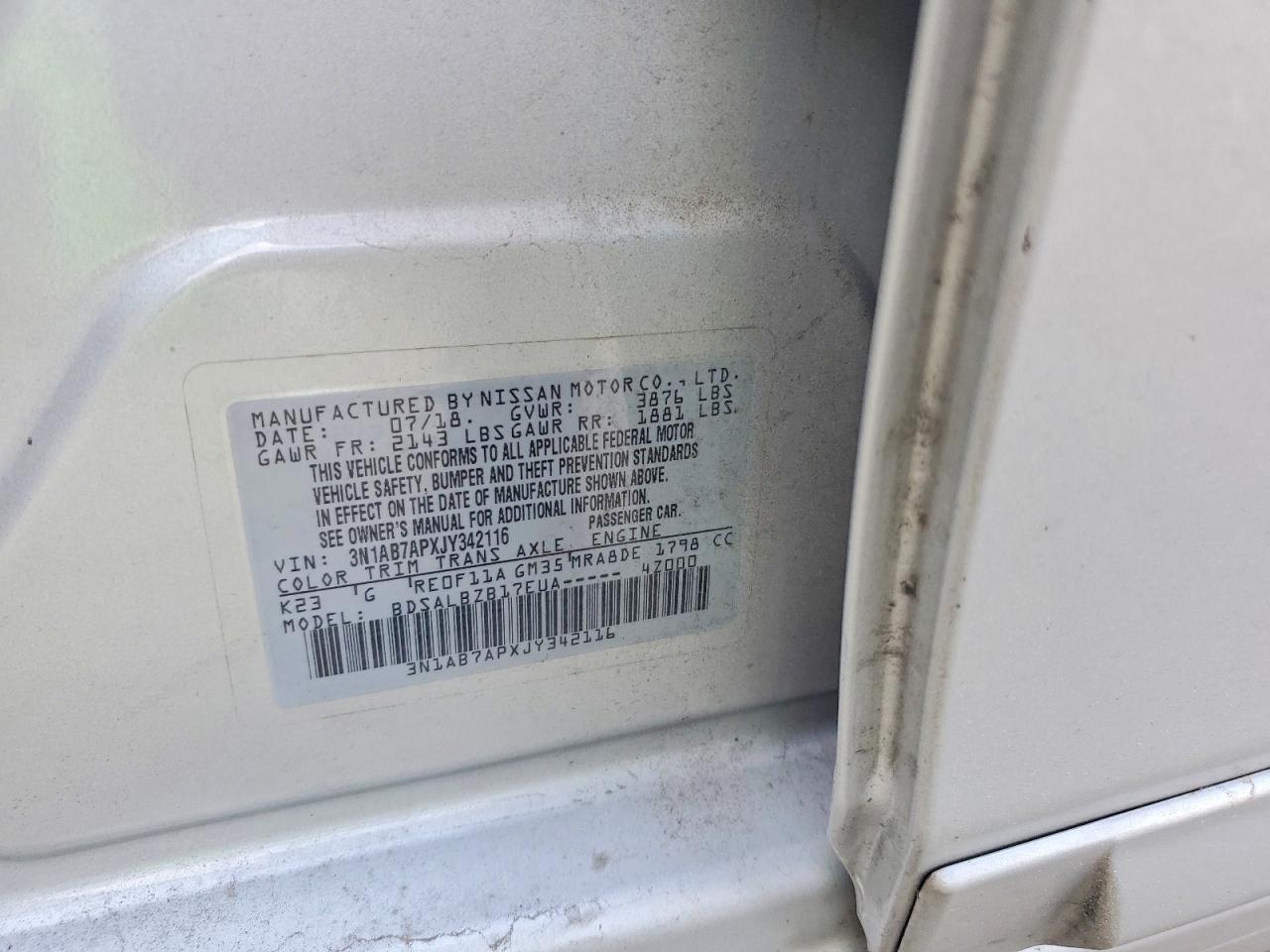 2018 NISSAN SENTRA S photo 12