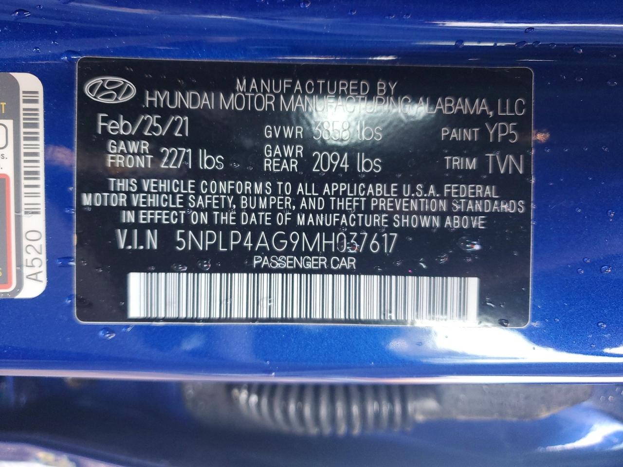 2021 HYUNDAI ELANTRA LIMITED photo 12