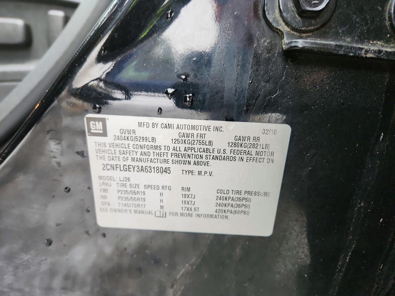 2010 CHEVROLET EQUINOX LTZ photo 25