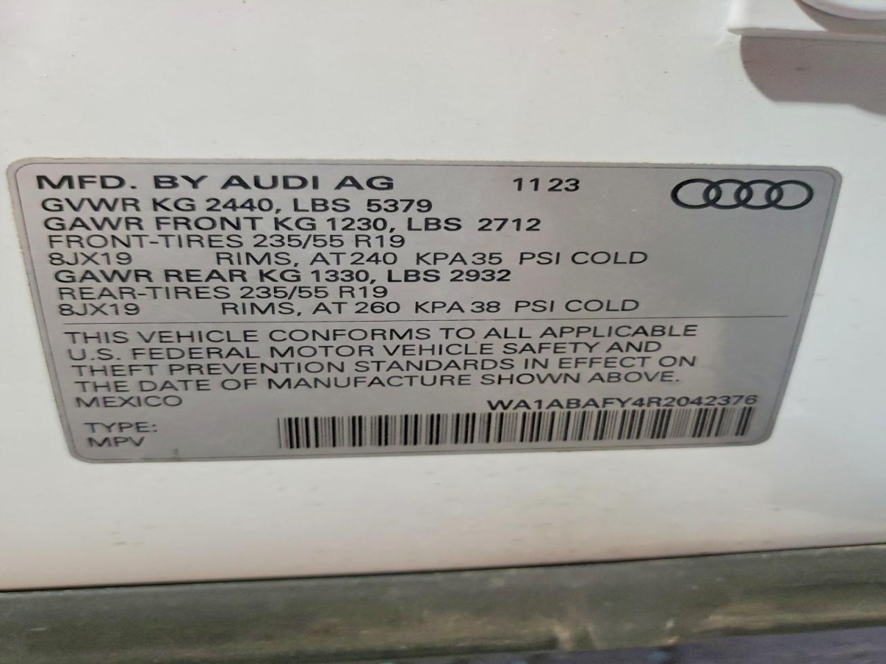 2024 AUDI Q5 PREMIUM 40 photo 13