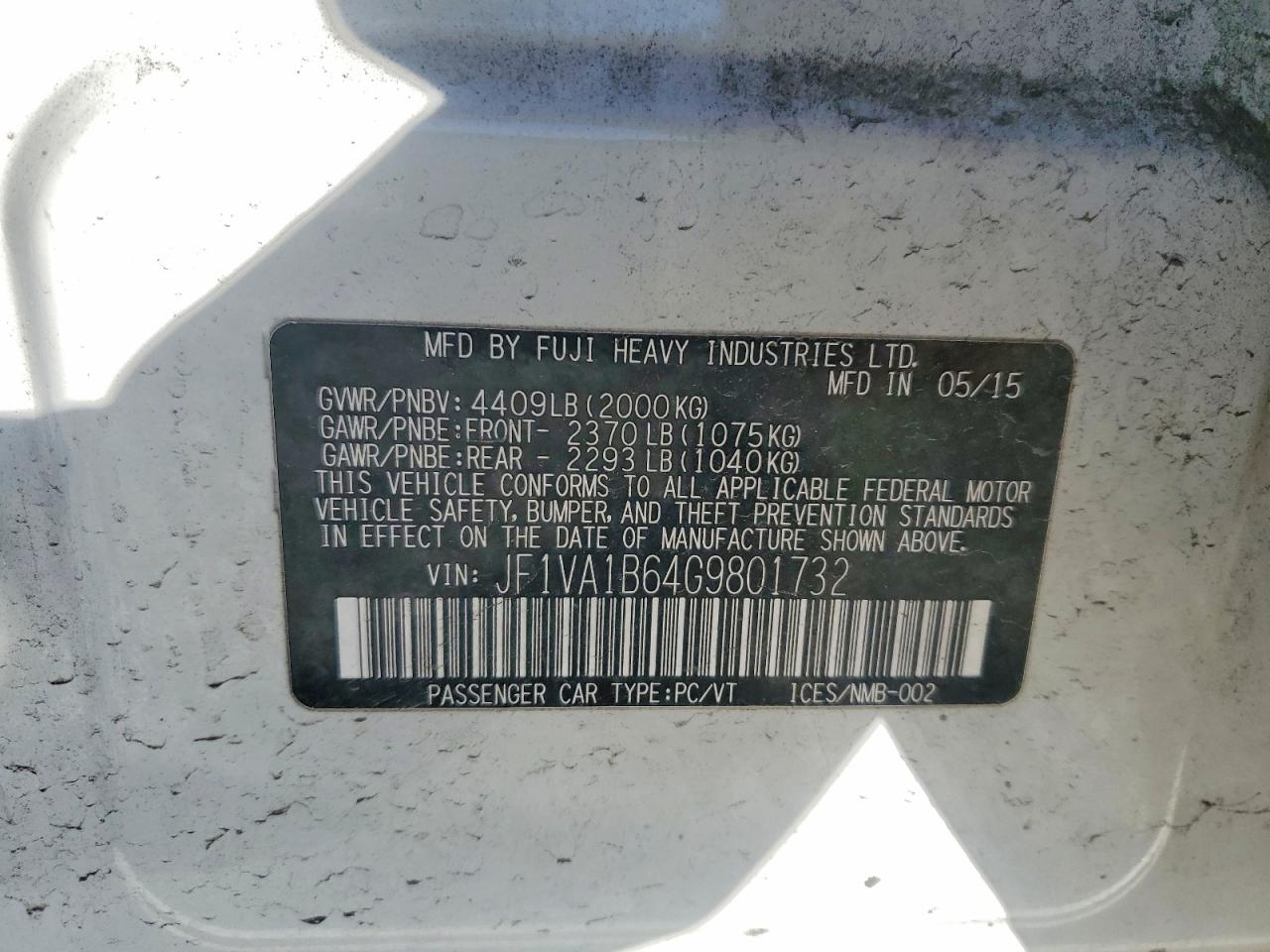 2016 SUBARU WRX photo 37