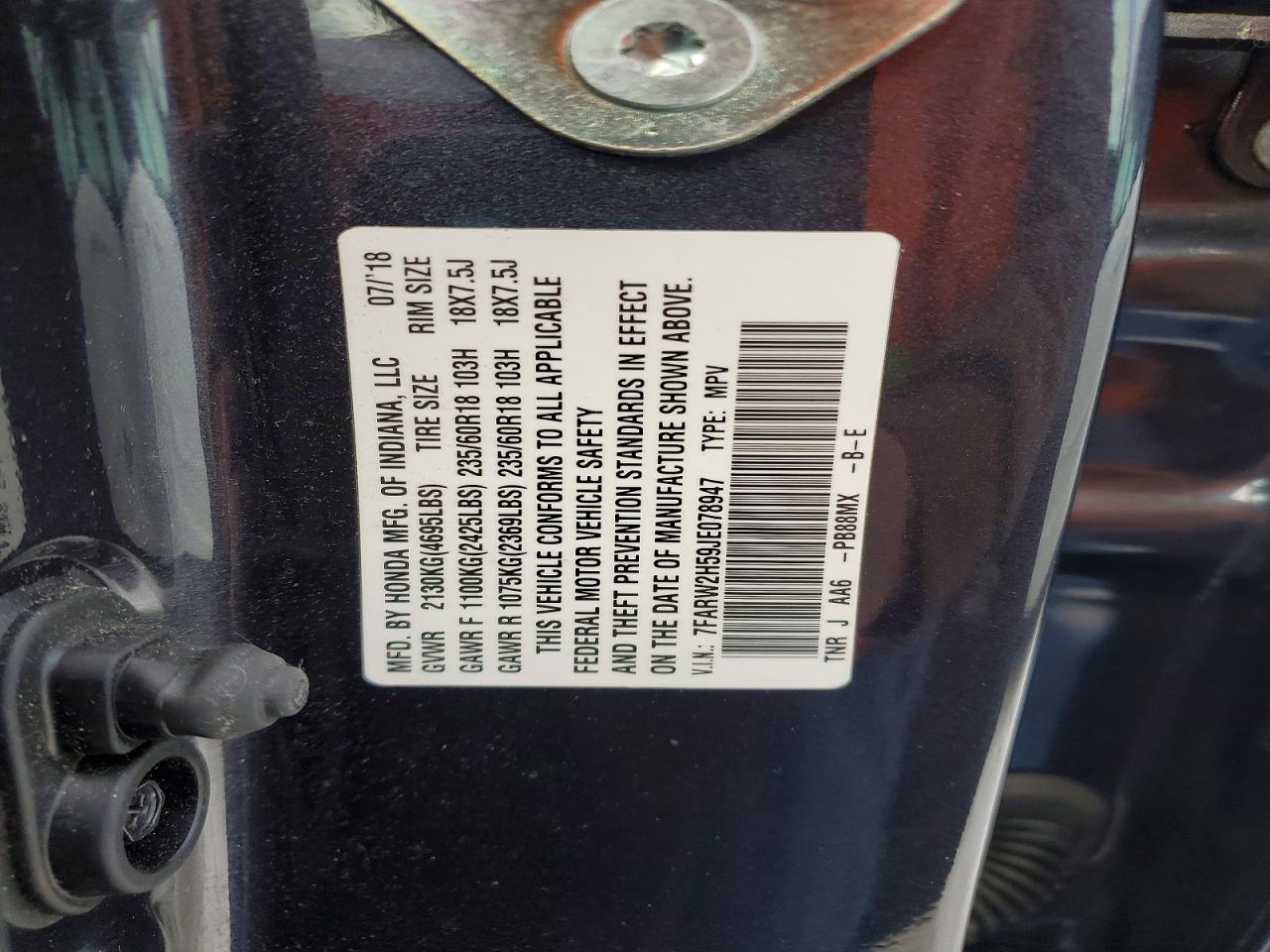 2018 HONDA CR-V EX photo 25