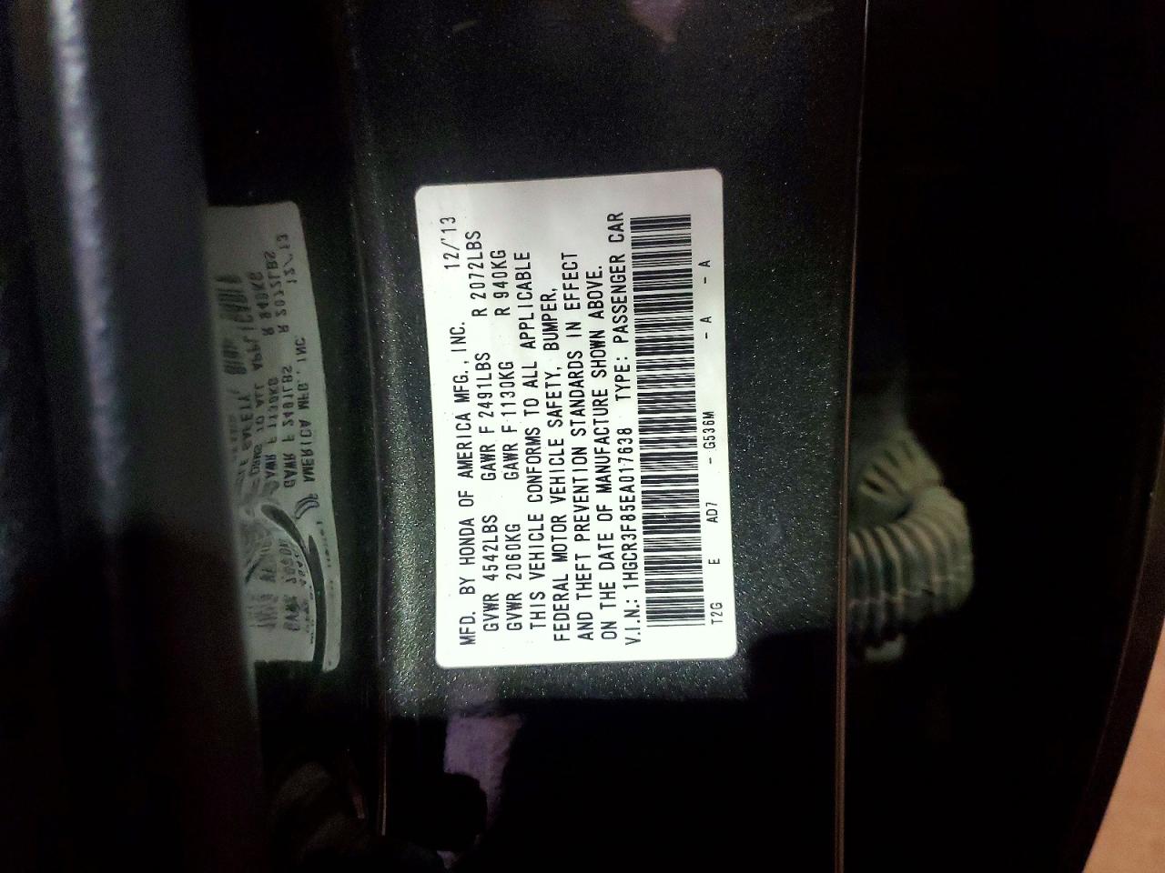 2014 HONDA ACCORD EXL photo 25