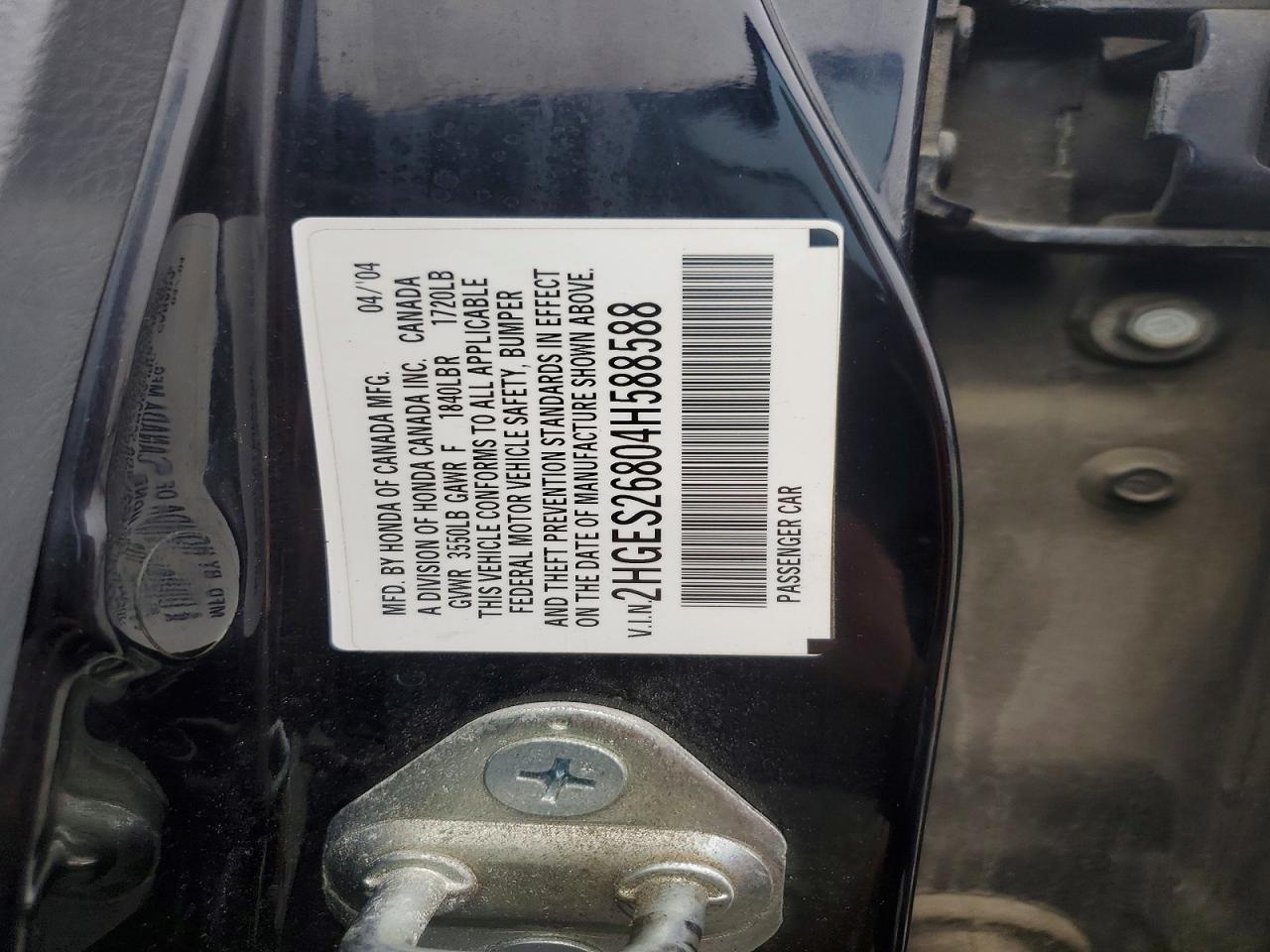 2004 HONDA CIVIC EX photo 12