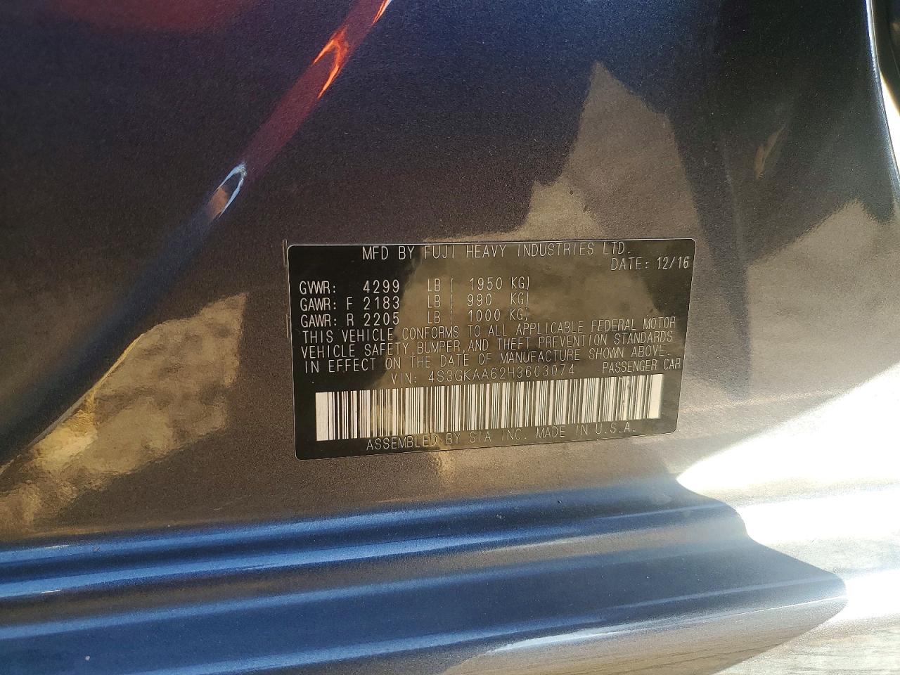 2017 SUBARU IMPREZA photo 12
