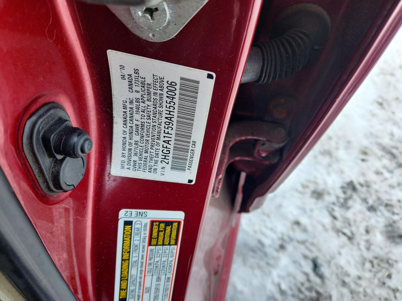 2010 HONDA CIVIC LX photo 12