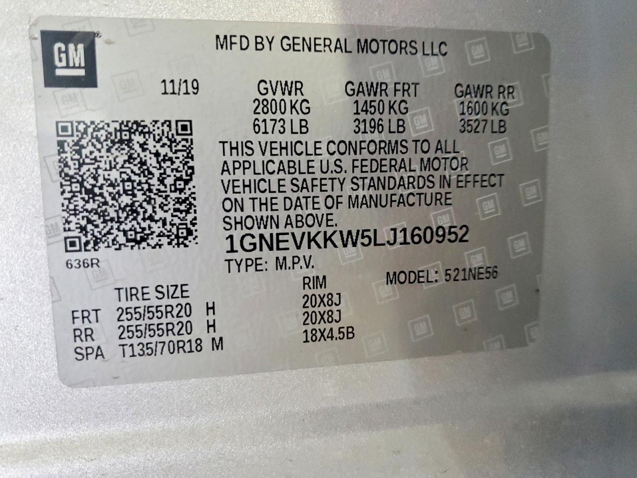 2020 CHEVROLET TRAVERSE PREMIER photo 13
