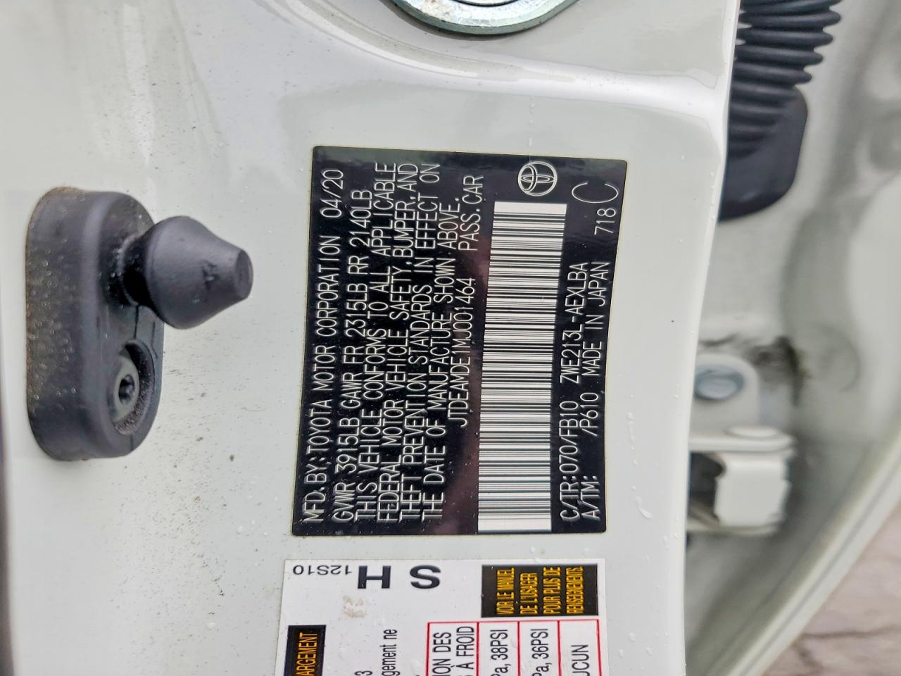 2021 TOYOTA COROLLA LE photo 12