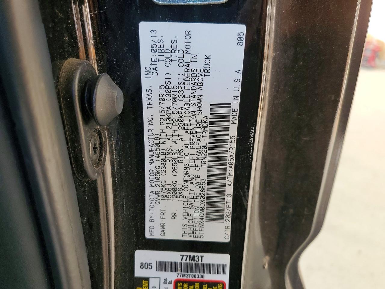 2013 TOYOTA TACOMA photo 12