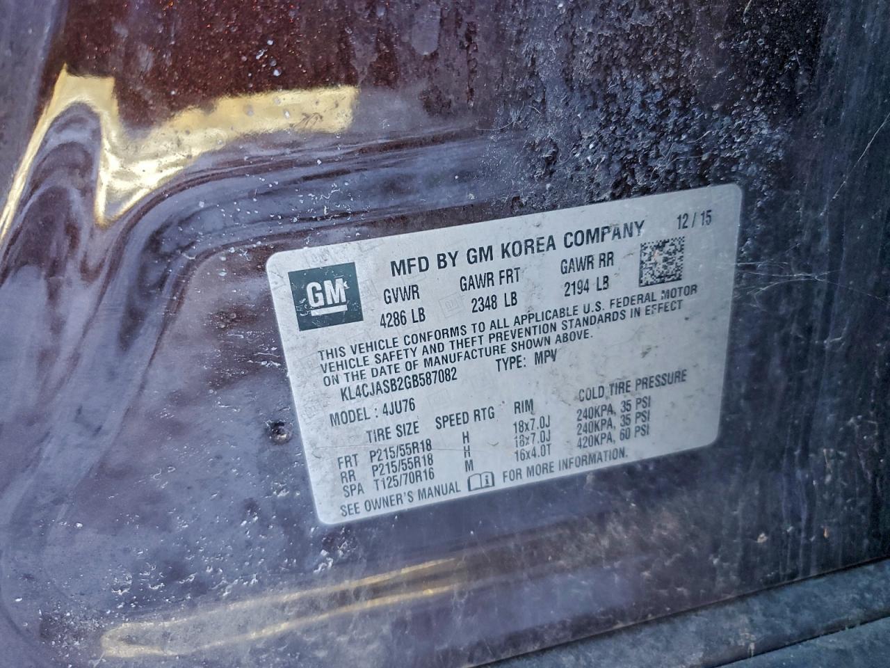 2016 BUICK ENCORE photo 12