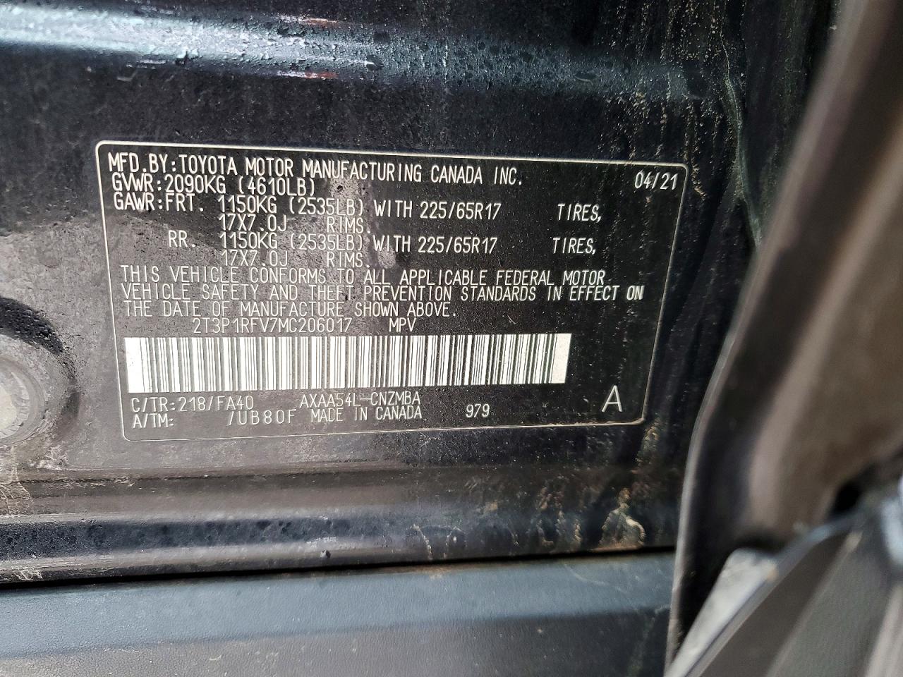 2021 TOYOTA RAV4 XLE photo 12