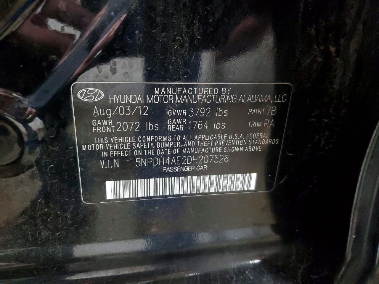2013 HYUNDAI ELANTRA GLS photo 13