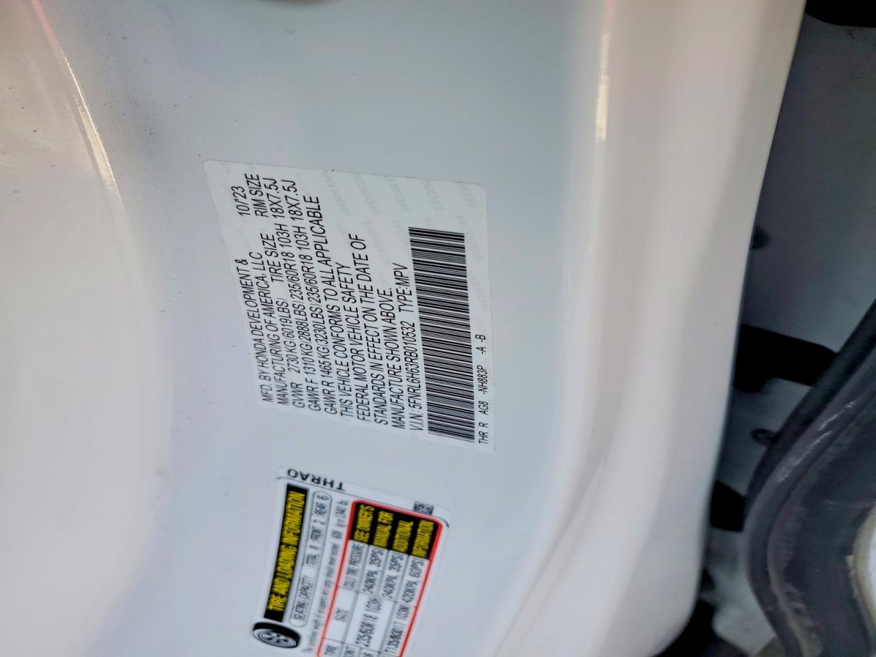 2024 HONDA ODYSSEY EXL photo 14