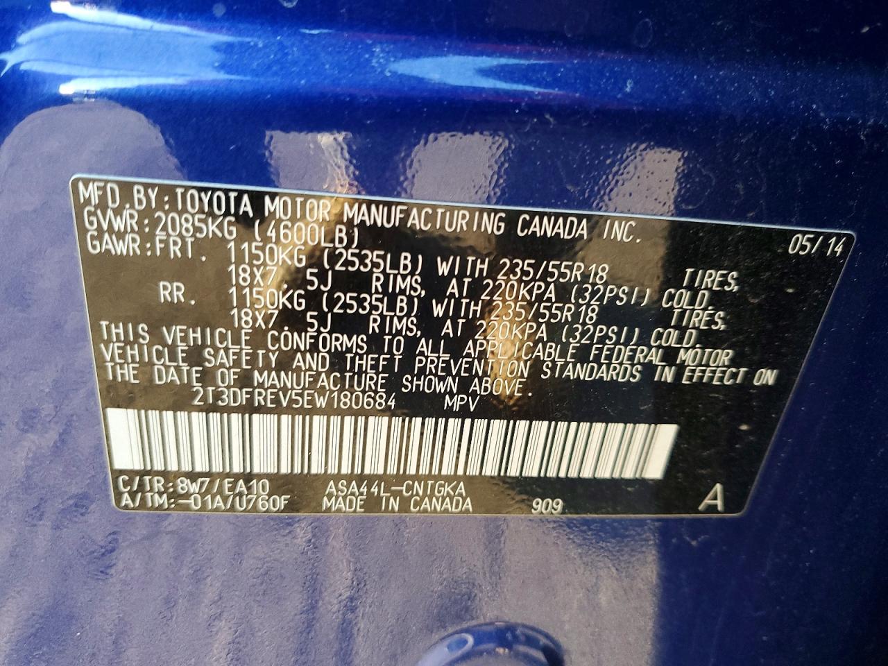 2014 TOYOTA RAV4 LIMITED photo 13