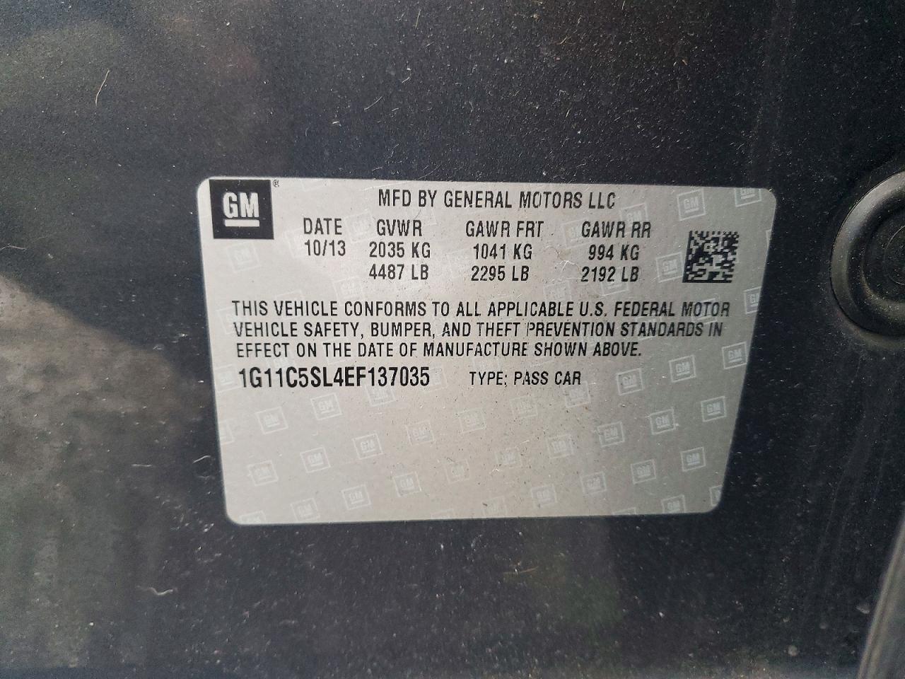2014 CHEVROLET MALIBU 1LT photo 13