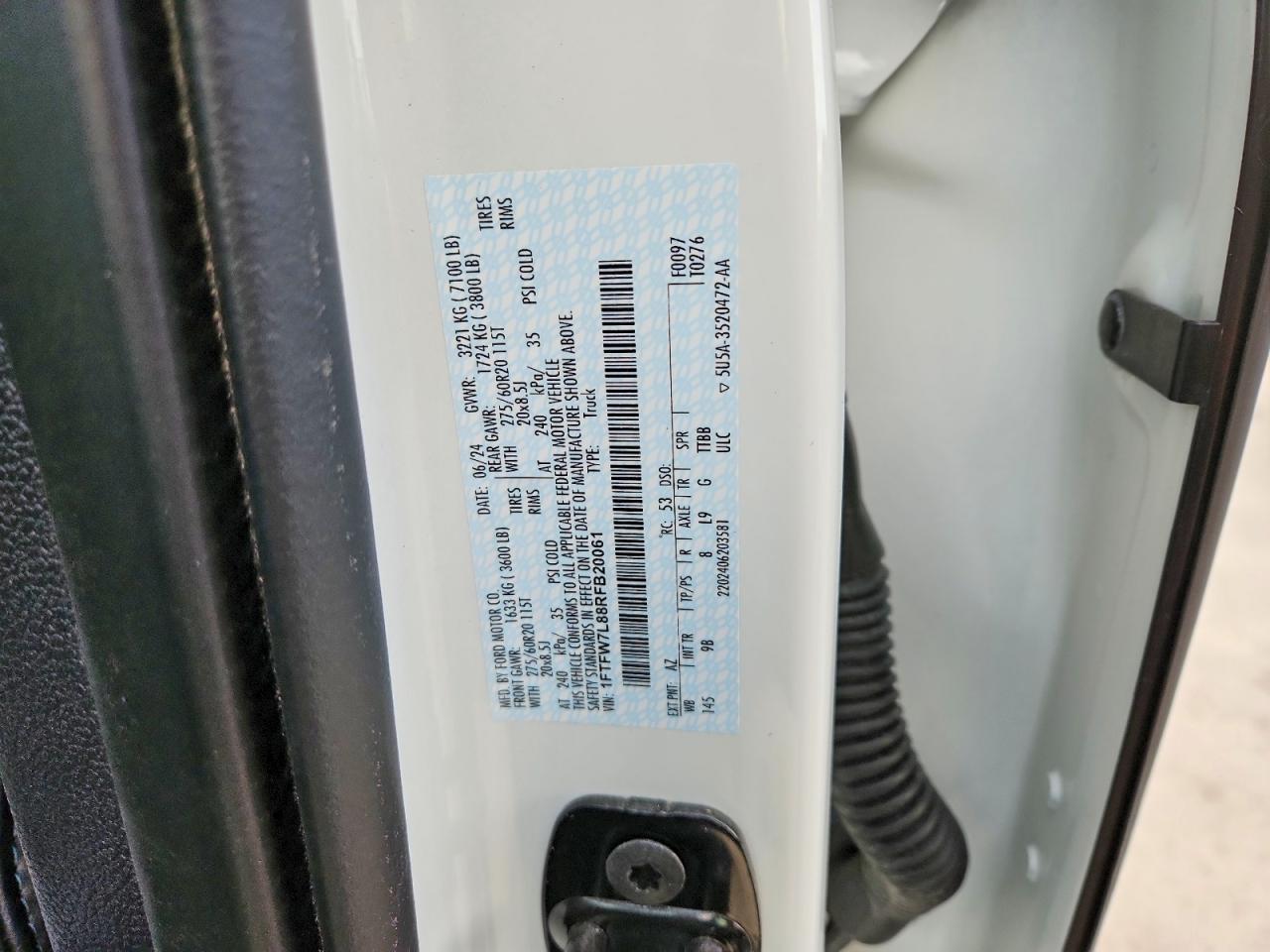 2024 FORD F150 PLATINUM photo 12