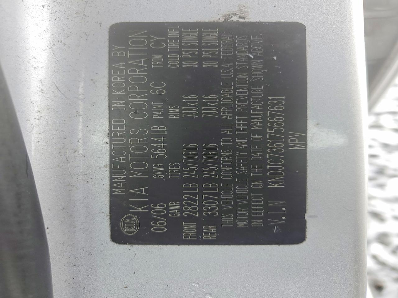 2007 KIA SORENTO EX photo 27