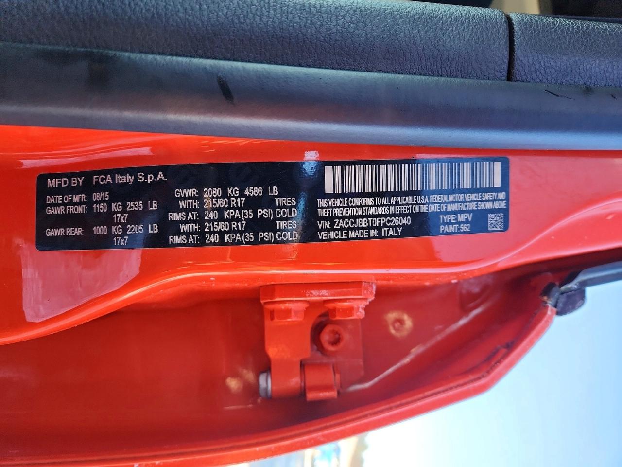 2015 JEEP RENEGADE LATITUDE photo 13