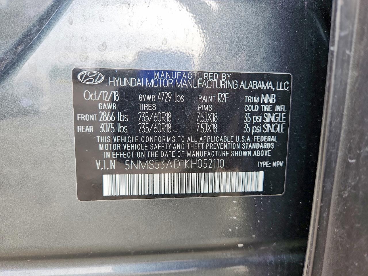 2019 HYUNDAI SANTA FE LIMITED photo 14
