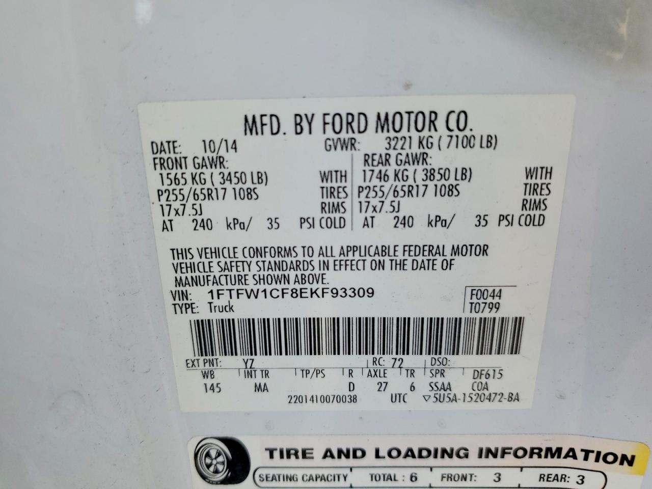 2014 FORD F150 SUPERCREW photo 13