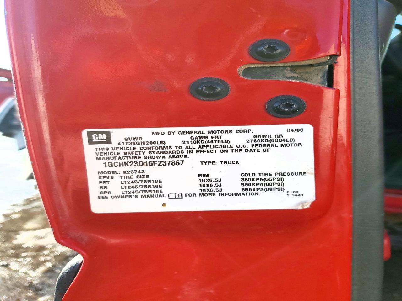 2006 CHEVROLET SILVERADO K2500 HEAVY DUTY photo 12