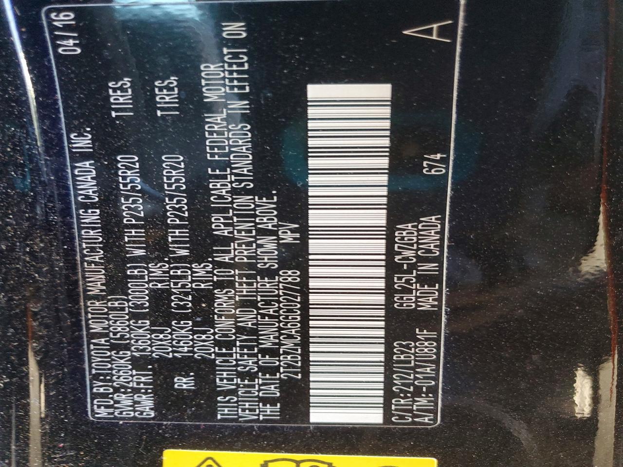 2016 LEXUS RX 350 BASE photo 13