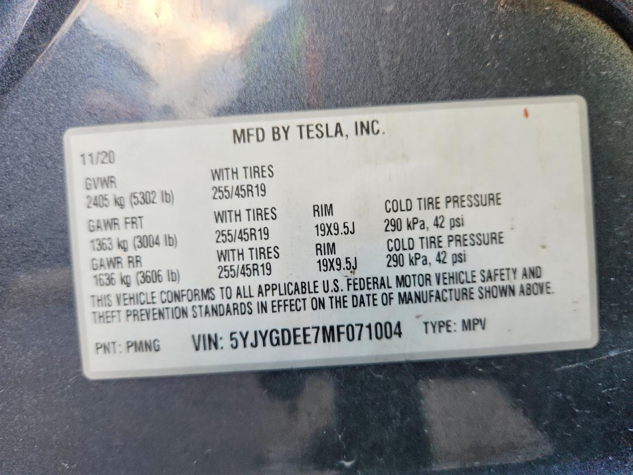 2021 TESLA MODEL Y photo 14