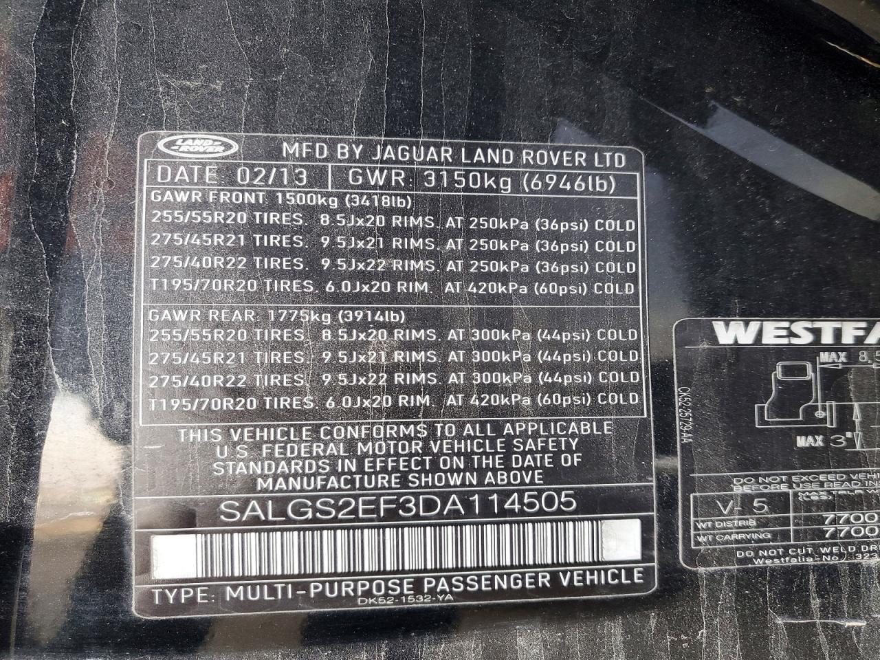 2013 LAND ROVER RANGE ROVER SUPERCHARGED photo 12