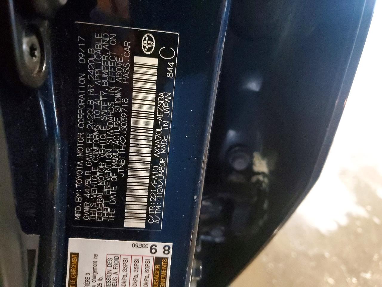 2018 TOYOTA CAMRY L photo 23