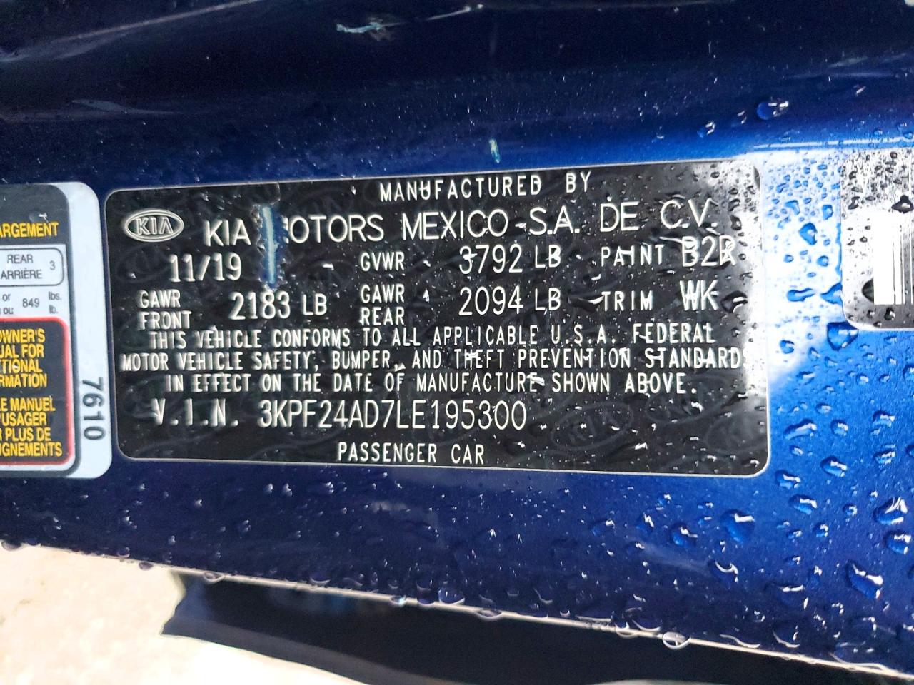 2020 KIA FORTE FE photo 13
