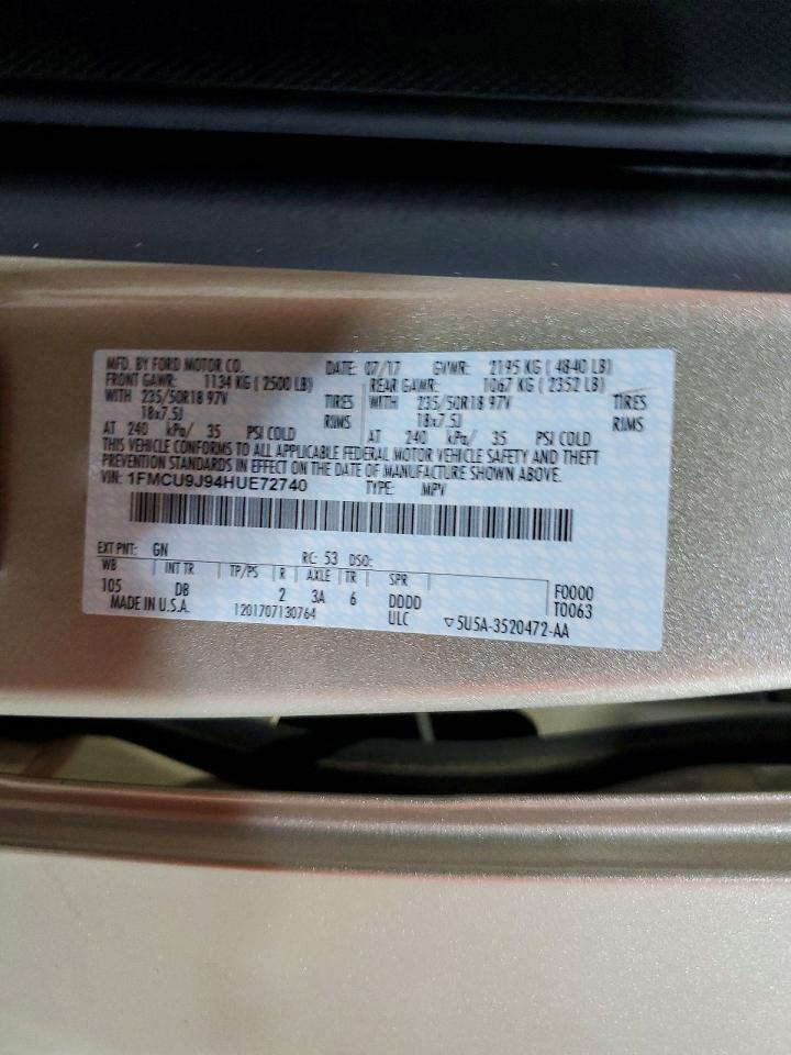 2017 FORD ESCAPE TITANIUM photo 14