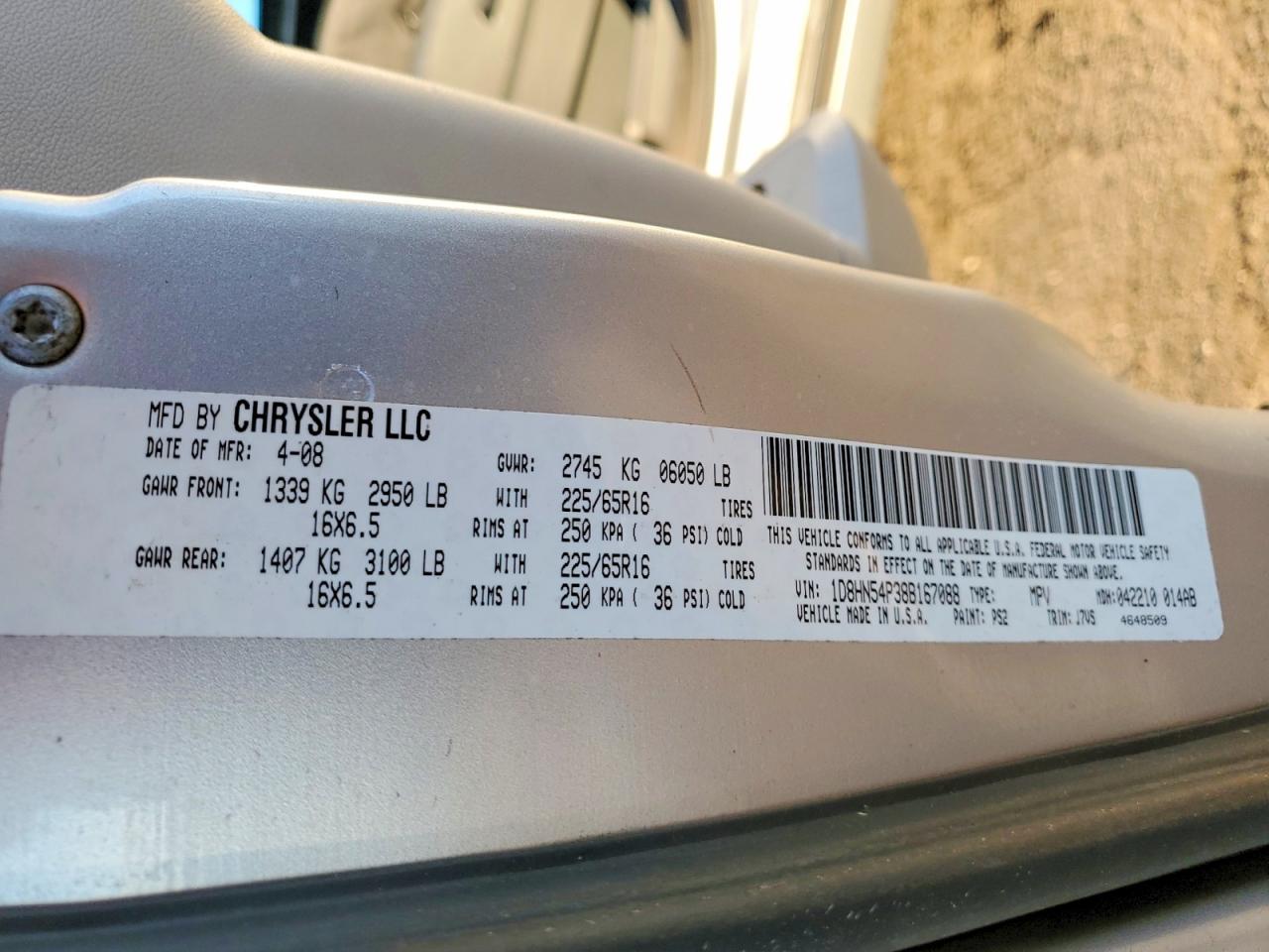 2008 DODGE GRAND CARAVAN SXT photo 13