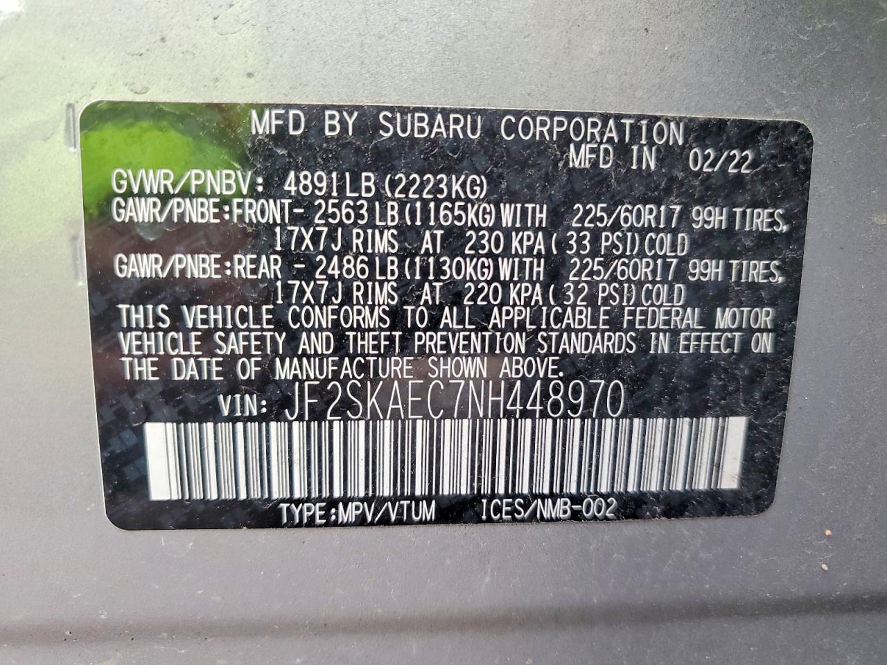 2022 SUBARU FORESTER PREMIUM photo 13