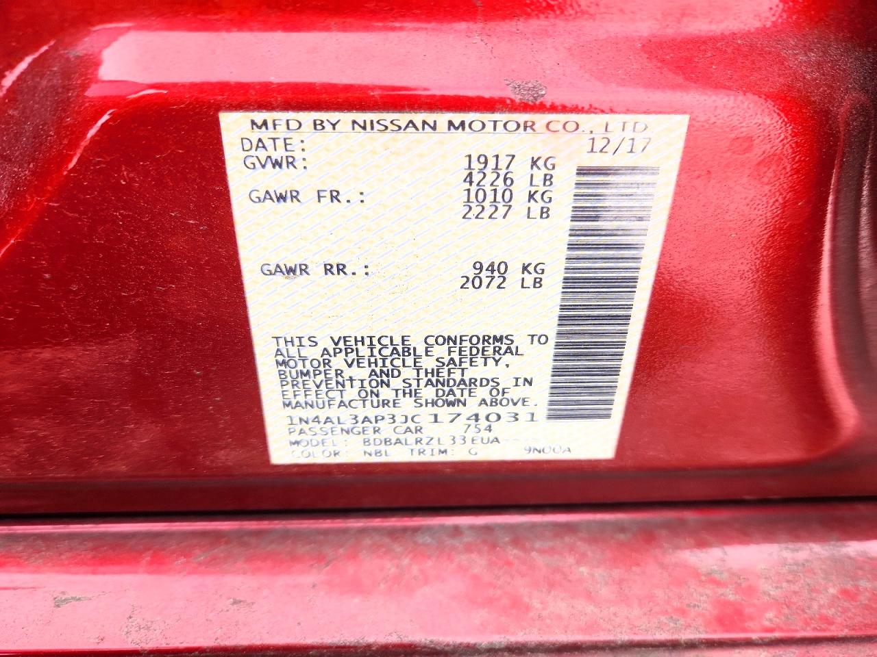 2018 NISSAN ALTIMA 2.5 photo 23