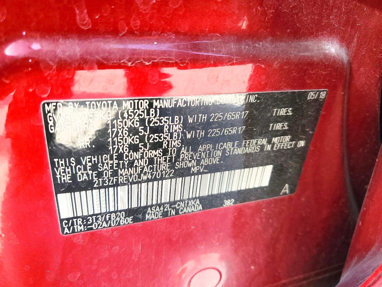 2018 TOYOTA RAV4 LE photo 14