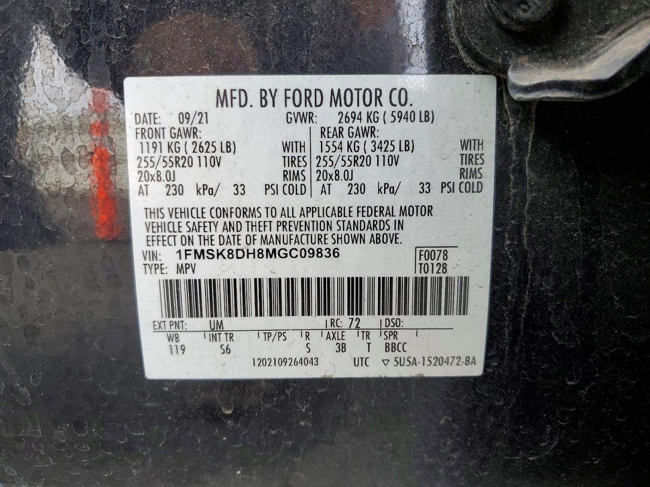 2021 FORD EXPLORER XLT photo 13