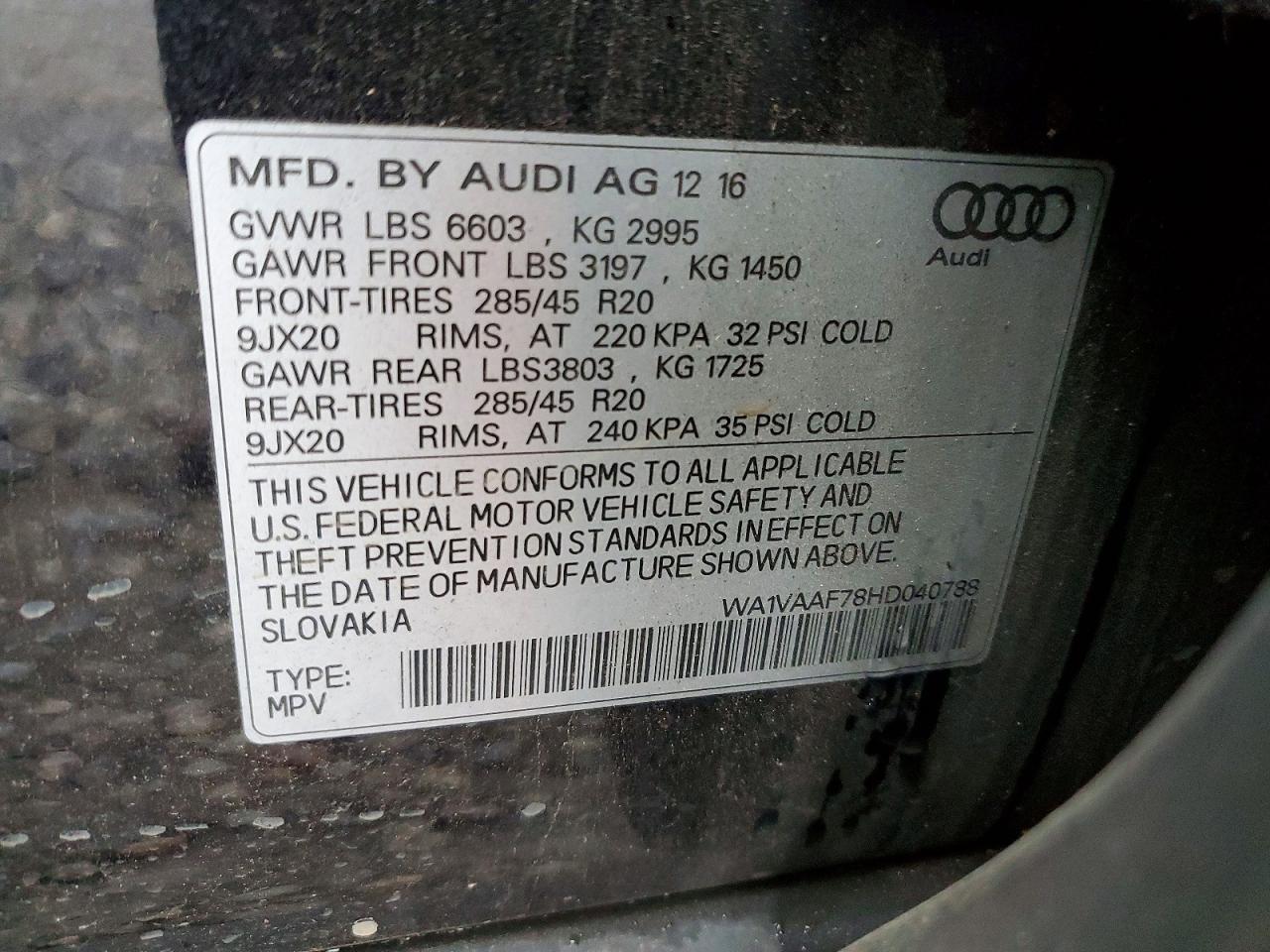 2017 AUDI Q7 photo 13