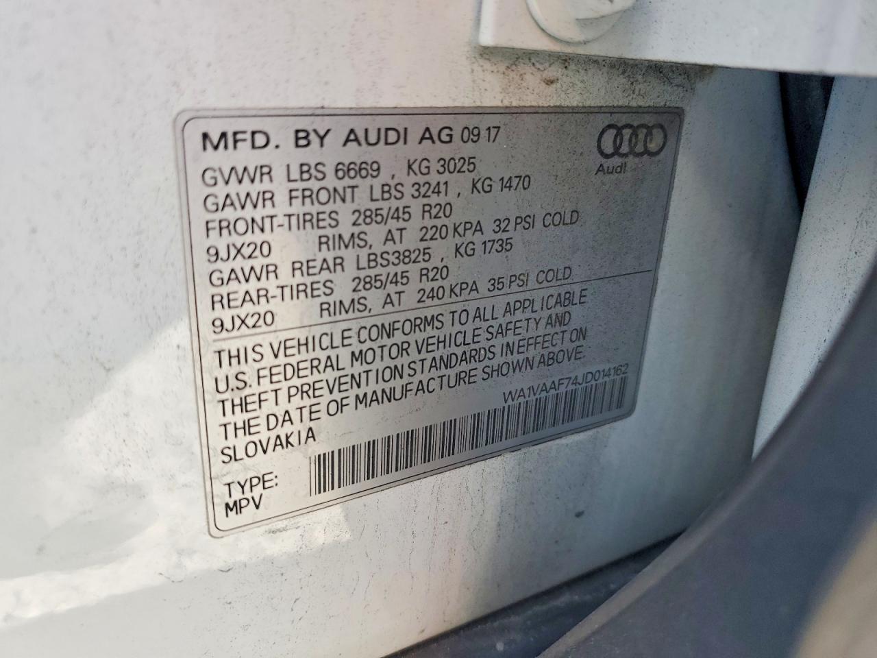 2018 AUDI Q7 PRESTIGE photo 13